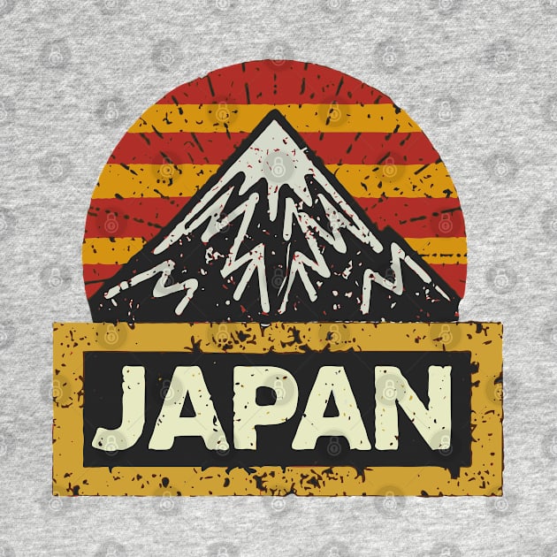 Colorful Japan Distressed Grunge Retro Design by TF Brands